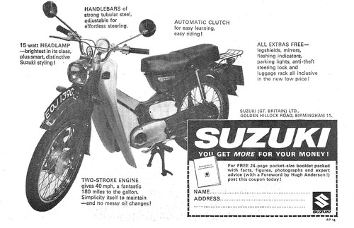 1966 advert for suzuki 50cc - 1966,