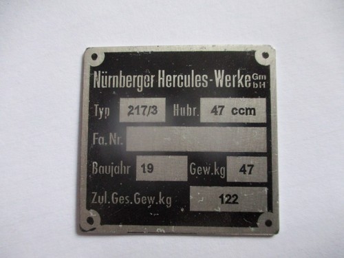 Sign hercules 217 nameplate - sign,